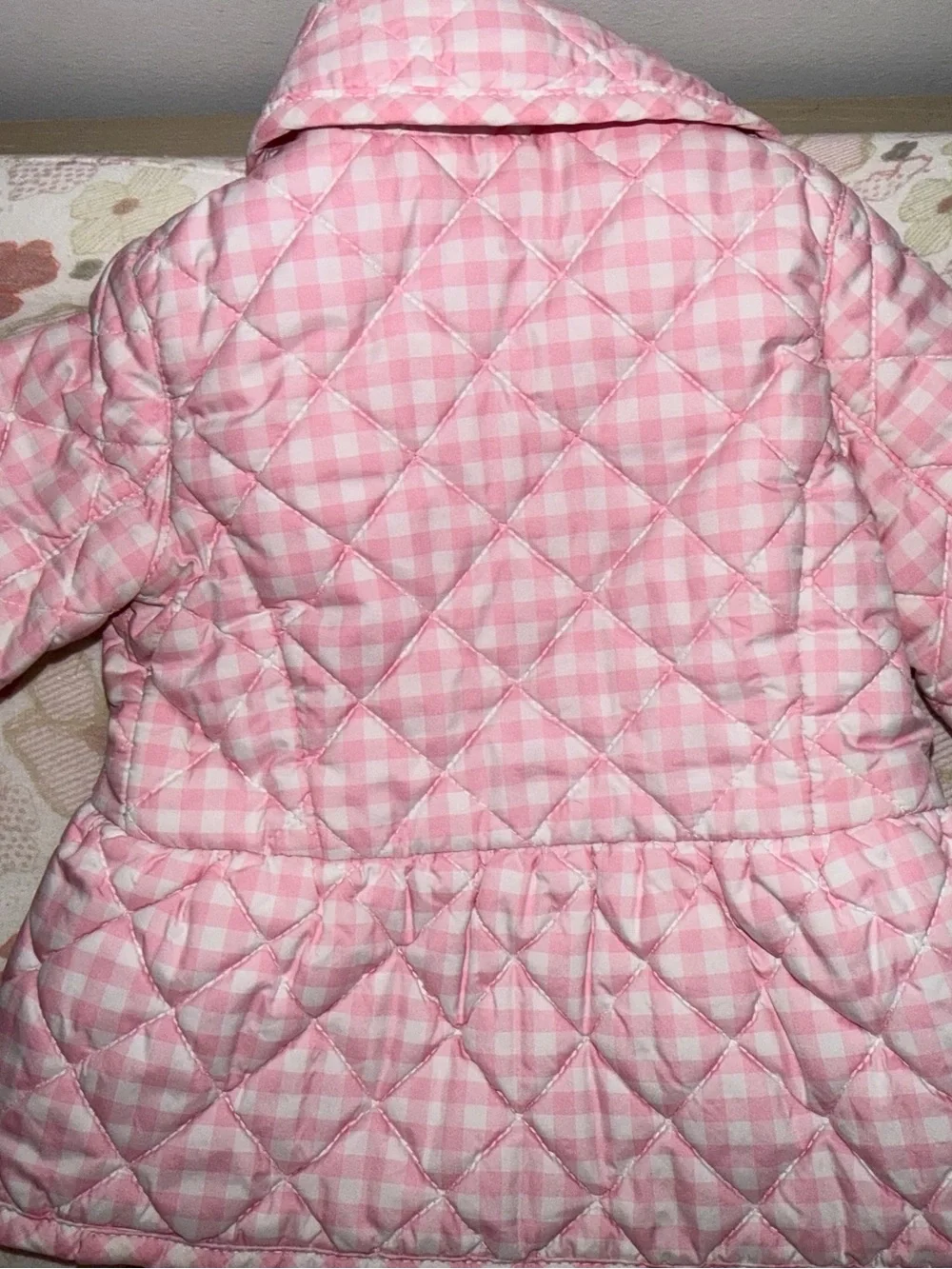 Classic Quilted Pink Plaid Girls' Jacket